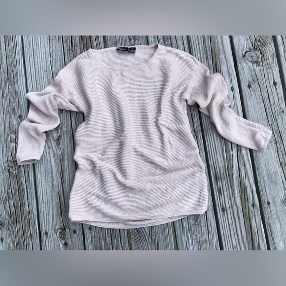 Ladies ESMARA By Heidi Klum Tan Boxy Comfortable & Cute Sweater Top S 4 6 - Picture 1 of 9